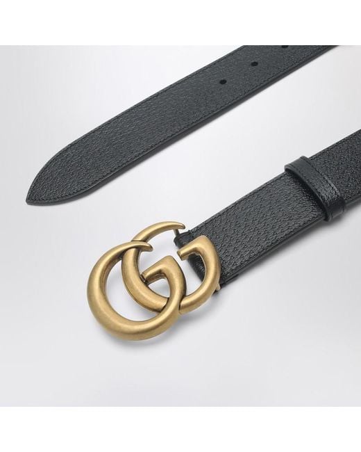 Gucci Black Belt With Double G Buckle for men