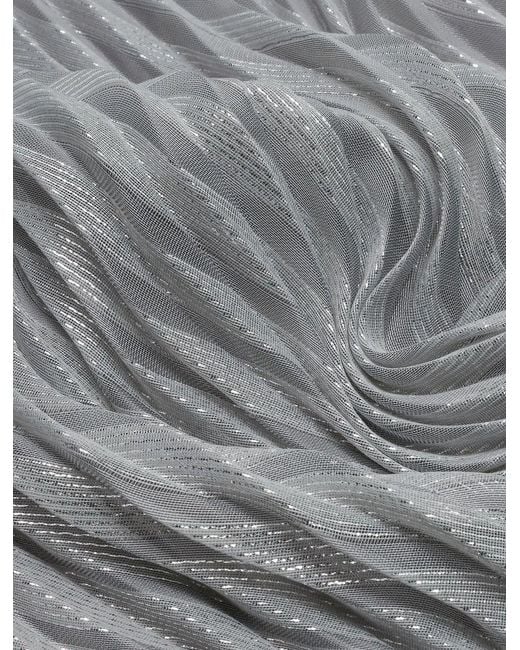 Emporio Armani Gray Pleated Stole