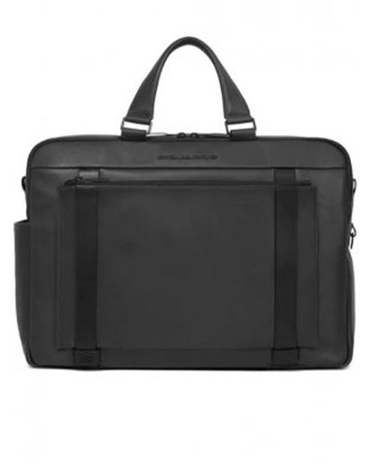 Piquadro Black Folder With Pc Compartments 15.6" Bags