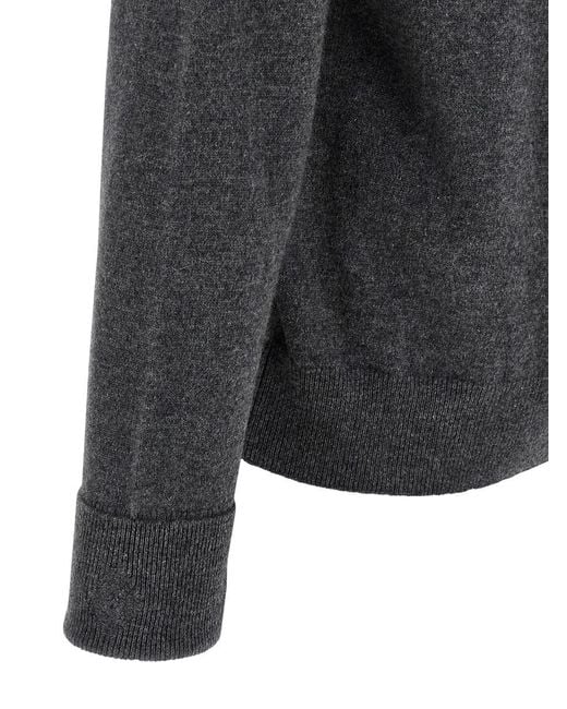 Ballantyne Gray Argyle Turtleneck for men