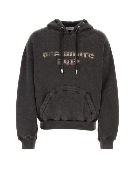 Off-White c/o Virgil Abloh Off Whitetm Black Hoodie With Print for men