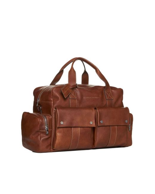 Brunello Cucinelli Brown Suitcases for men