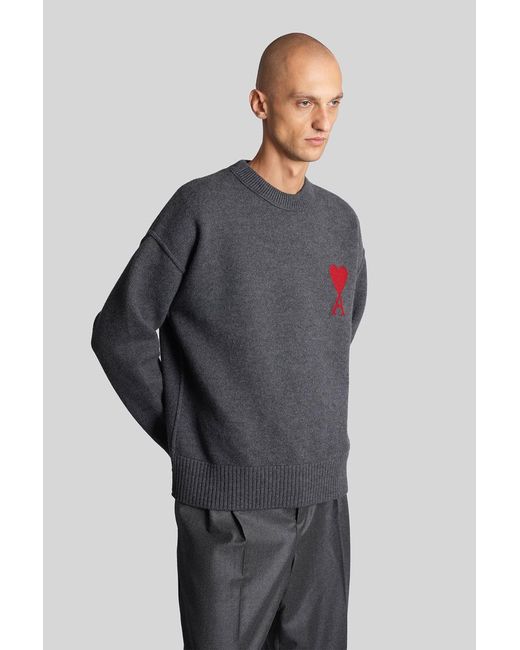 AMI Gray Knitwear for men