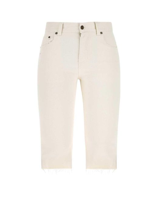 Saint Laurent White Shorts