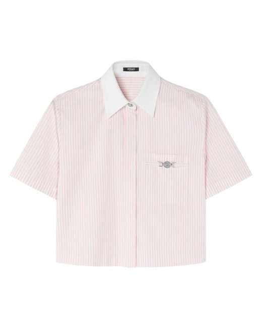 Versace Pink Striped Shirt