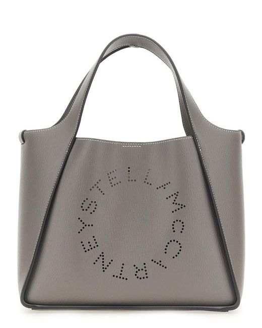 Stella McCartney Gray Shoulder Bag With Logo