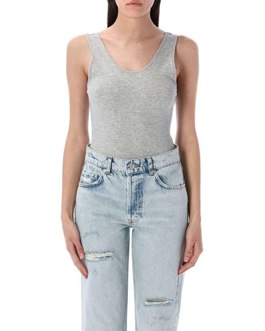 Anine Bing Blue Ginny Bodysuit