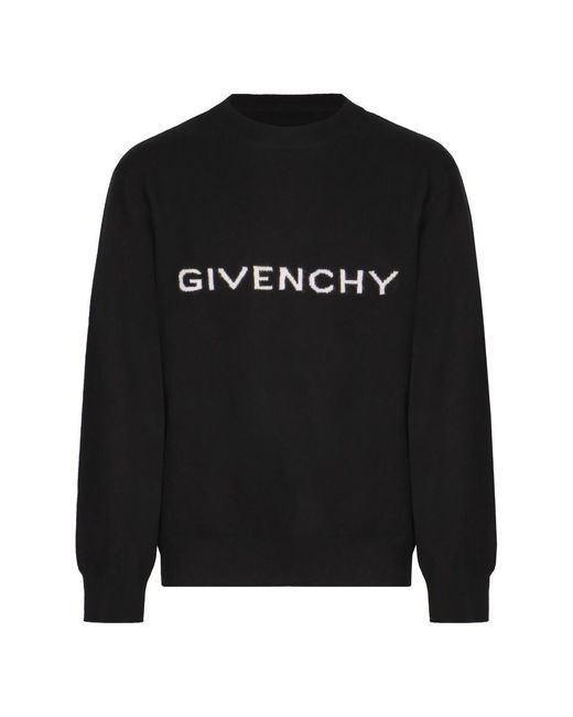 Givenchy Black Wool Crew-neck Sweater for men