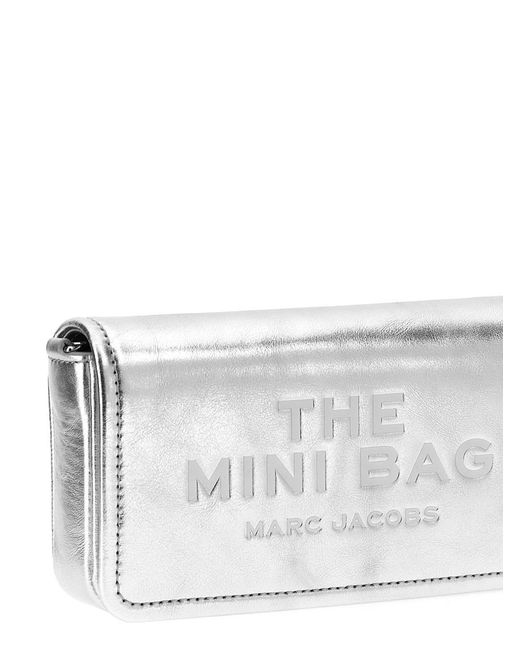 Marc Jacobs Gray 'The Metallic Leather Chain Mini Bag' Crossbody Bag
