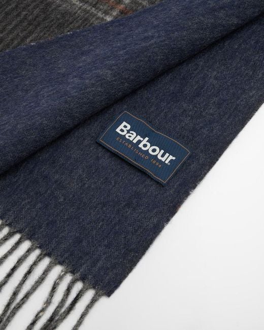 Barbour Black Marsden Reversible Scarf