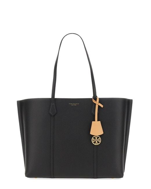 Tory Burch Leather Perry Shopping Bag in Black | Lyst Canada