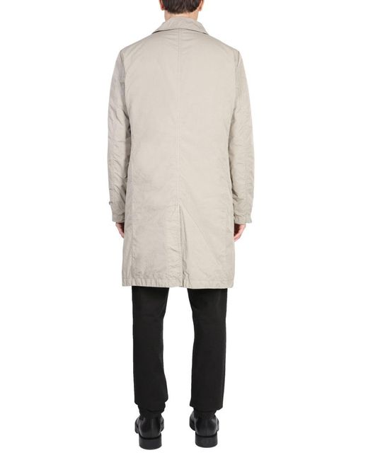 Aspesi Trench Coat With Buttons in White for Men | Lyst