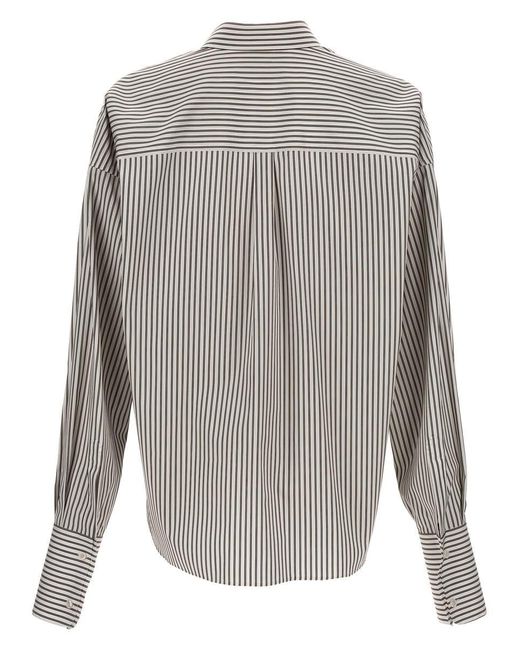 Dolce & Gabbana Gray Striped Shirt for men
