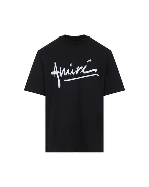 Amiri Black T-Shirt With Logo for men