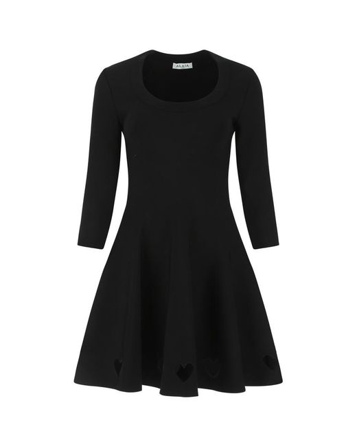 Alaïa Black U-neck Knitted Dress
