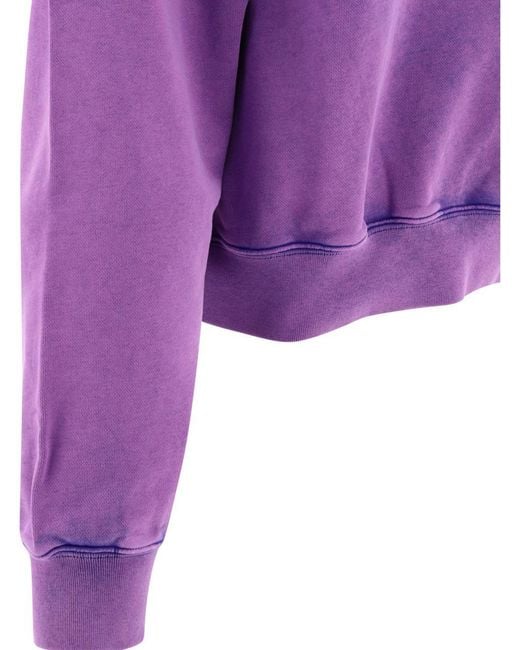 Acne Purple Sweatshirt With Blurred Logo