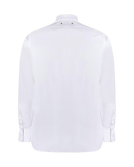 Golden Goose Deluxe Brand White Long Sleeve Cotton Shirt for men