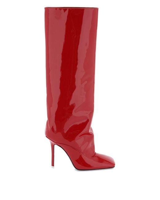 The Attico Red Sienna Tube Boots
