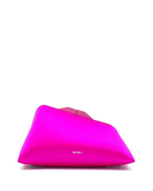The Attico Pink 8.30 Pm Satin Clutch Bag