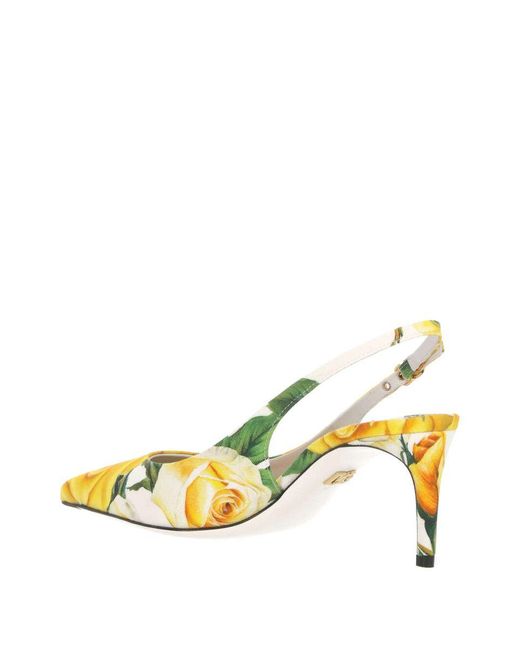 Dolce & Gabbana Yellow Flat Shoes