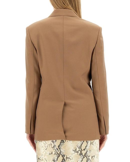 Helmut Lang Natural Single-Breasted Blazer
