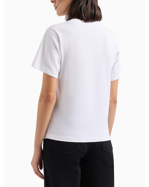 Emporio Armani White T-Shirts And Polos