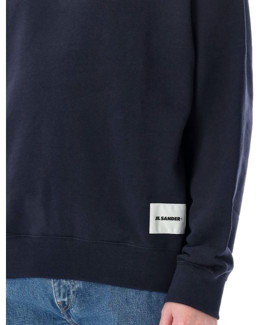 Jil Sander Blue Crewneck Sweatshirt for men