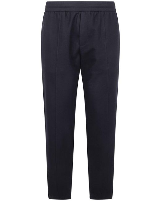 Emporio Armani Blue Drawstring Chino Trousers for men