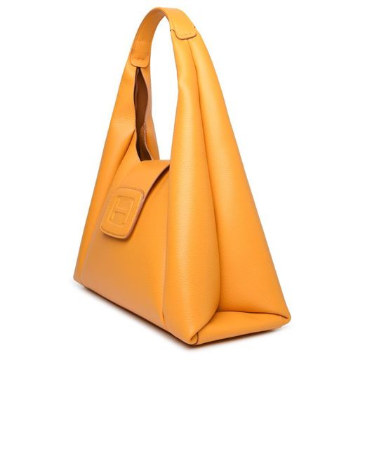 Hogan Orange 'H-Bag' Medium Hobo Bag