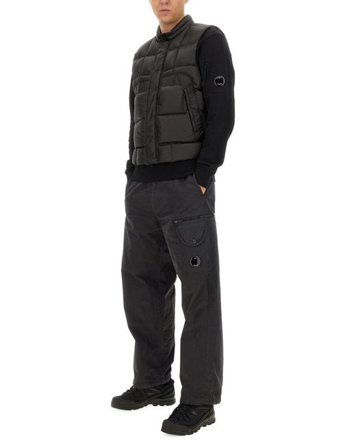 C P Company Black Nylon Vest for men