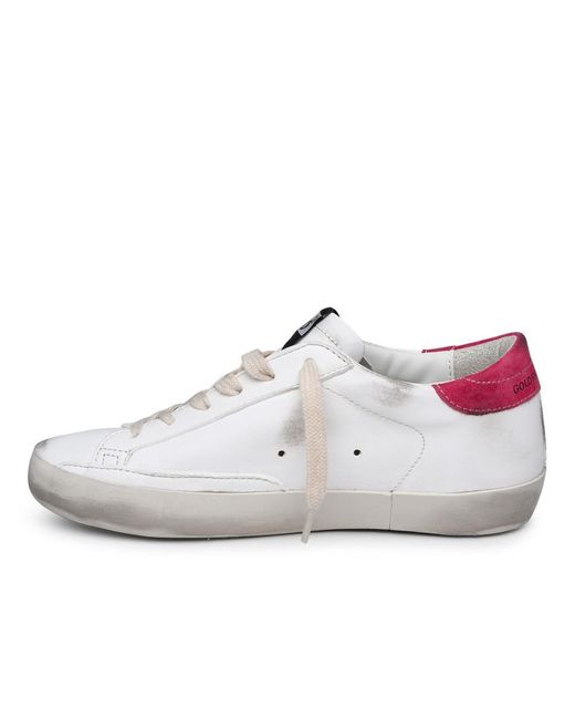 Golden Goose Deluxe Brand Pink 'super-star Classic' White Nappa Leather Sneakers