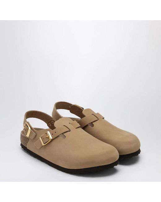 Birkenstock Brown Sand Coloured Suede Tokyo Slipper