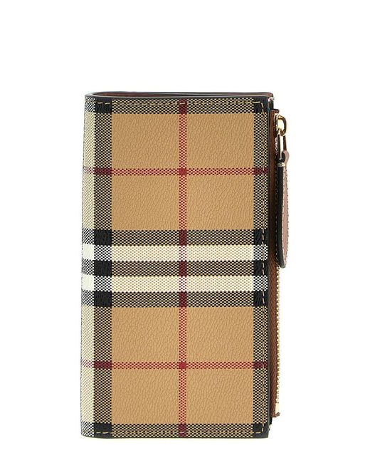 Burberry Natural Check Wallet Wallets, Card Holders