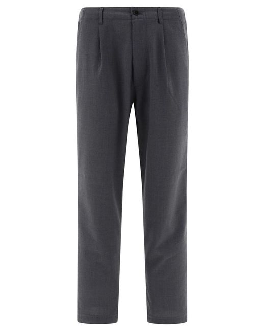 Nanamica Gray Pleated Trousers for men