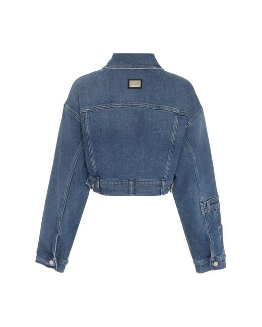 Dolce & Gabbana Blue Cropped Denim Jacket
