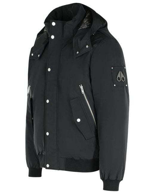 Moose Knuckles Black Polyester Jacket for men