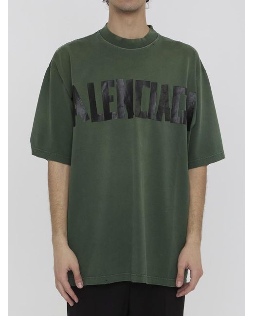 Balenciaga Green Tape Type T-Shirt for men