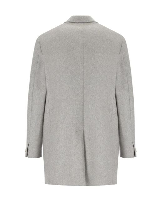 Manuel Ritz Gray Grey Single-breasted Coat for men