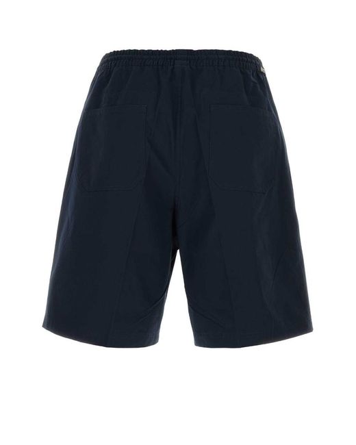 Prada Dark Blue Poplin Bermuda Shorts for men