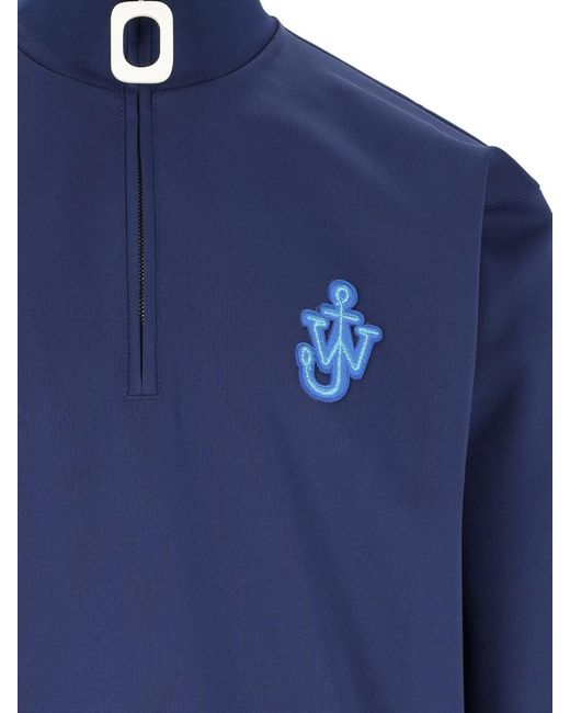 J.W. Anderson Blue Sports Sweatshirt for men