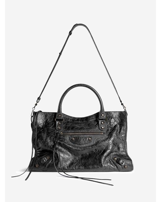 Balenciaga Black Le City Medium Shoulder Bag