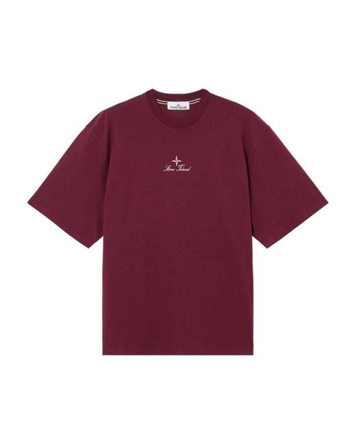 Stone Island Purple T-Shirts And Polos for men