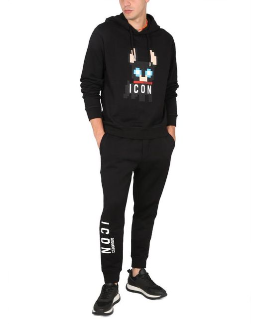 DSquared² Black Cyrus Cool Sweatshirt for men