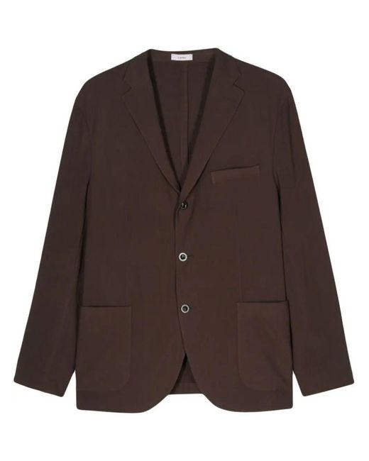 Boglioli Brown Wool Jacket Clothing for men