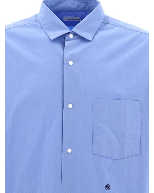 Nanamica Blue "Wind" Shirt for men
