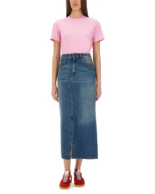 MSGM Pink Tshirt With Logo