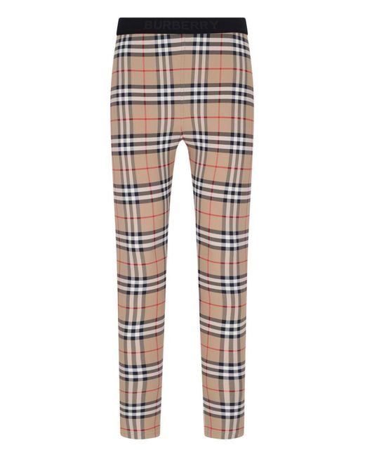 Burberry Gray Tartan Pattern Trousers