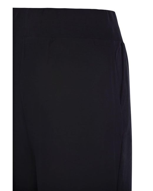 Majestic Filatures Blue Trousers With Drawstring Waist