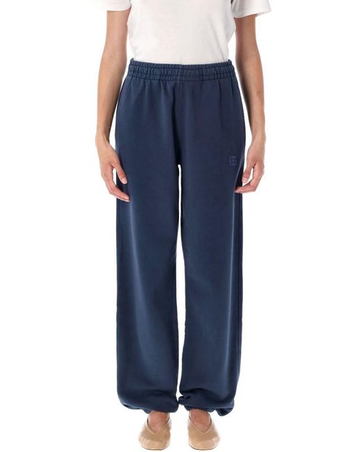 Anine Bing Blue Karter Framed Monogram Jogger