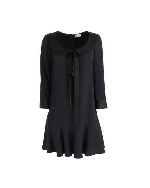 RED Valentino Black Midi Dress With Bow